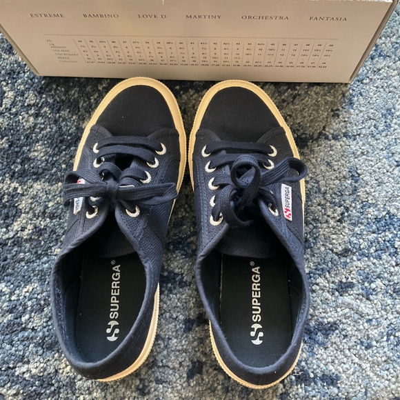 Navy blue Superga tennis shoes - Picture 8 of 12